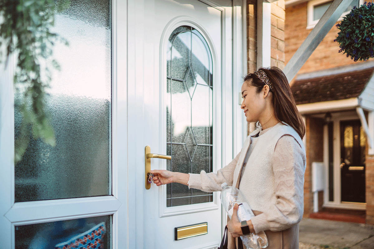 Woman at door